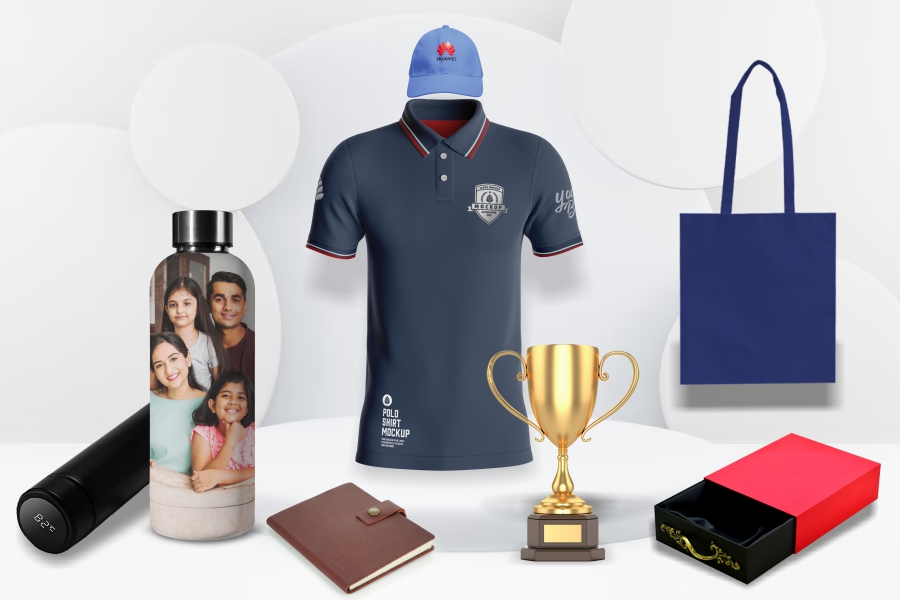 Custom Corporate Gifts Supplier India, T-Shirts, Caps, Water Bottle